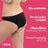 Enna Menstrual Panty Free Cut Medium Flow Day Size 2, Black Pack 2 Units