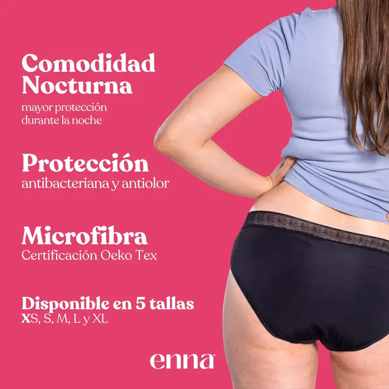 Enna Menstrual Panty Modern Hipster - Heavy Flow, Size XL