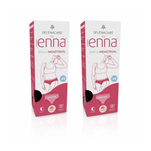 Enna Modern Hipster Menstrual Panty - Heavy Flow, Size XS, 2 Pack