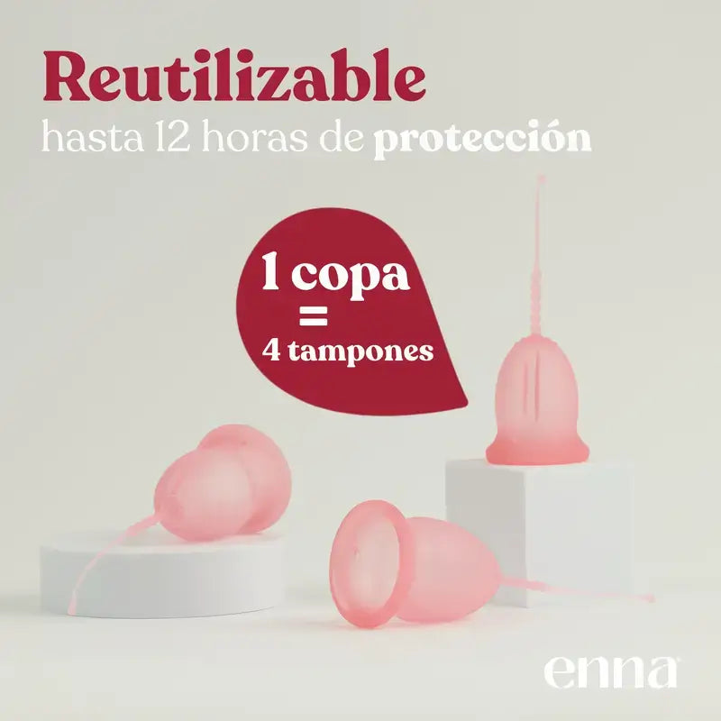 Enna Cycle Easy Menstrual Cup Size M, Pack 2 Units