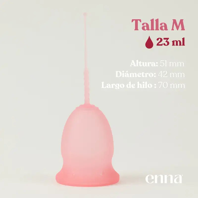 Enna Cycle Original Menstrual Cup Without Applicator, Size M, Pack 2 Units
