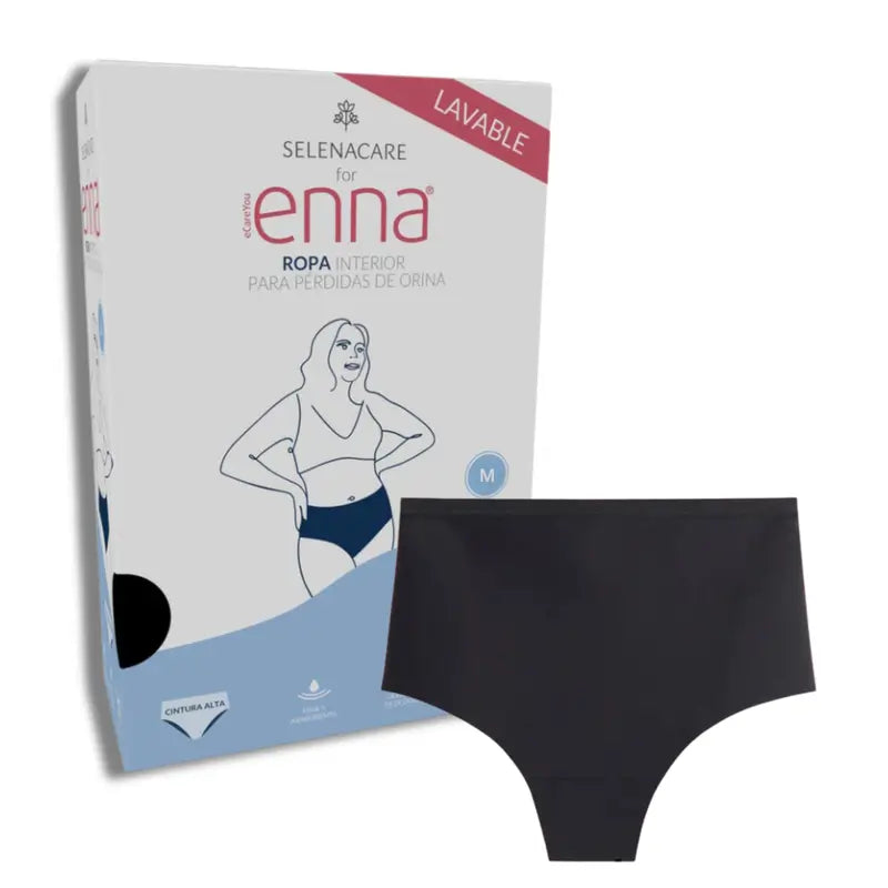 Enna Incontinence Women's High Waist 40 Ml, Size M, Black