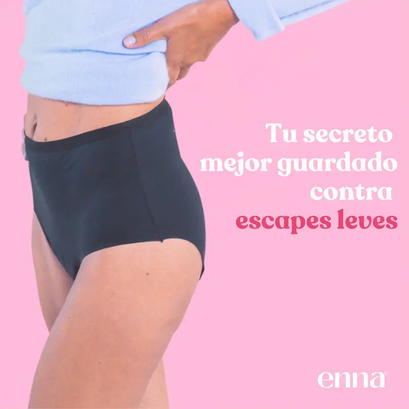 Enna Incontinence Women's High Waist 40 Ml Absorption, Size XL, Black
