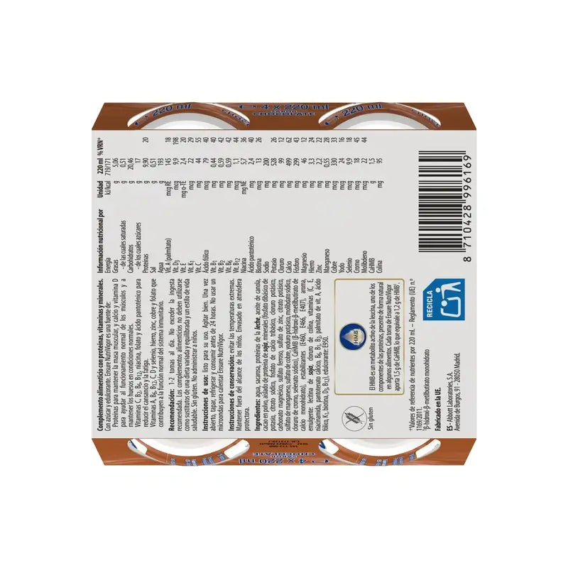 Ensure Nutrivigor Chocolate Milkshake, Pack 8x220 Ml