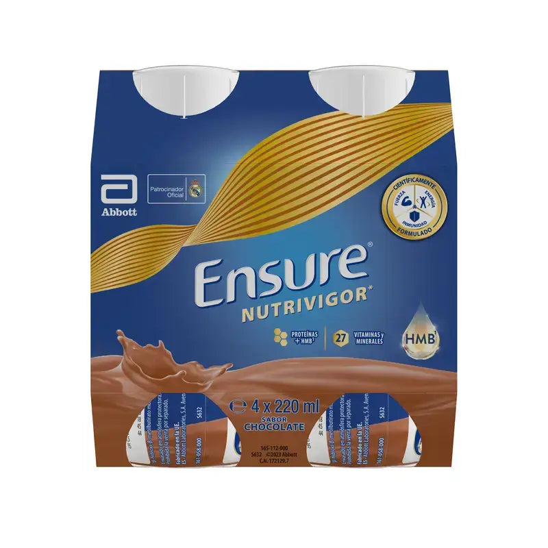 Ensure Nutrivigor Chocolate Milkshake Adult, 4 Bottles x 220ml