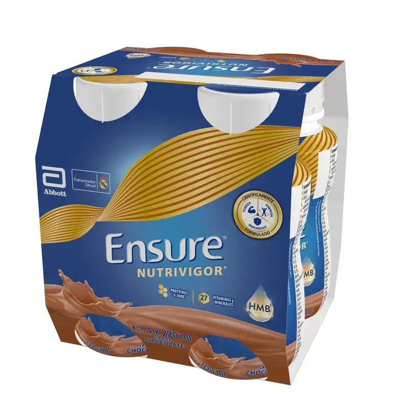 Ensure Nutrivigor Chocolate Milkshake Adult, 4 Bottles x 220ml