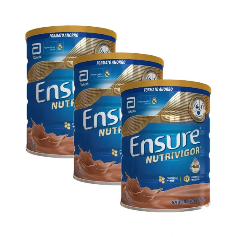 Ensure Nutrivigor Chocolate Cans, Pack 3x850g