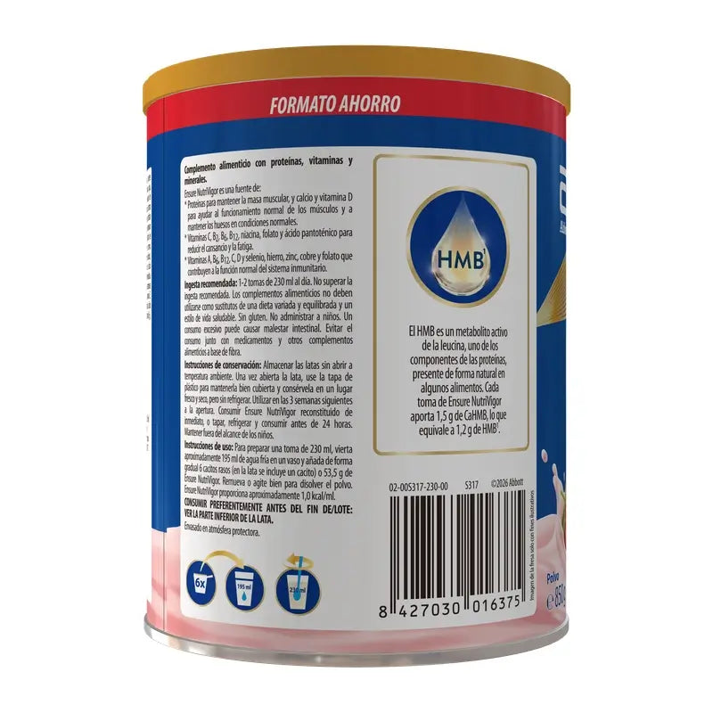 Ensure Nutrivigor Strawberry Flavour, 850 g
