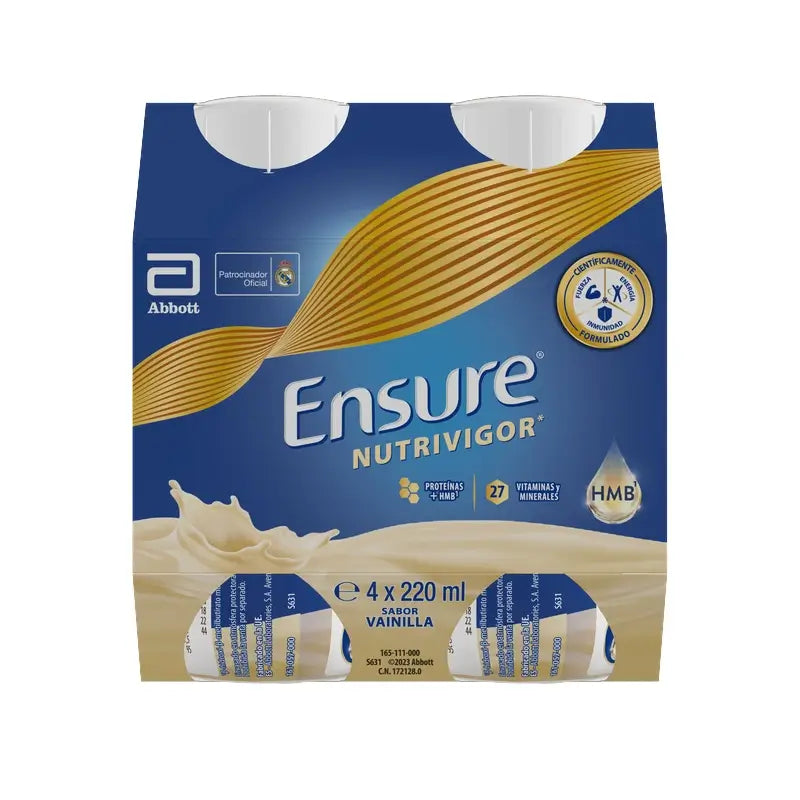 Ensure Nutrivigor Vanilla Milkshake Adult, 4 Bottles x 220 ml
