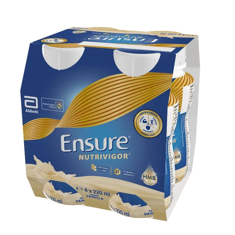Ensure Nutrivigor Vanilla Milkshake Adult, 4 Bottles x 220 ml