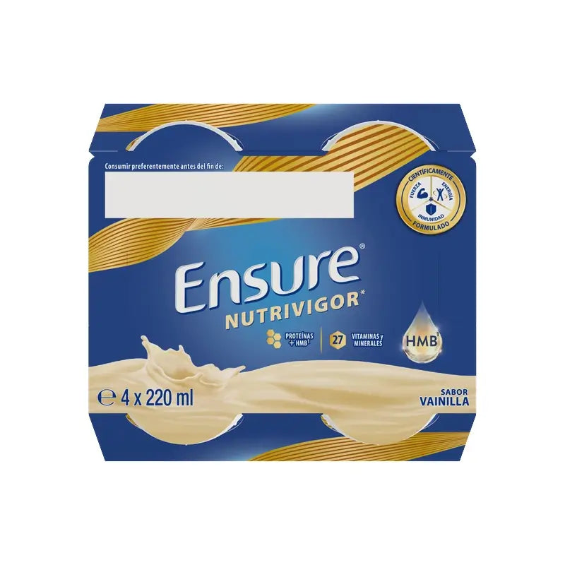 Ensure Nutrivigor Vanilla Milkshake Adult, 4 Bottles x 220 ml