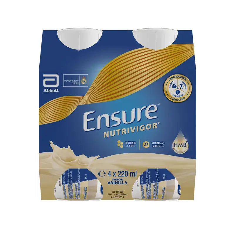 Ensure Nutrivigor Vanilla Milkshake Adult, 4 Bottles x 220 ml