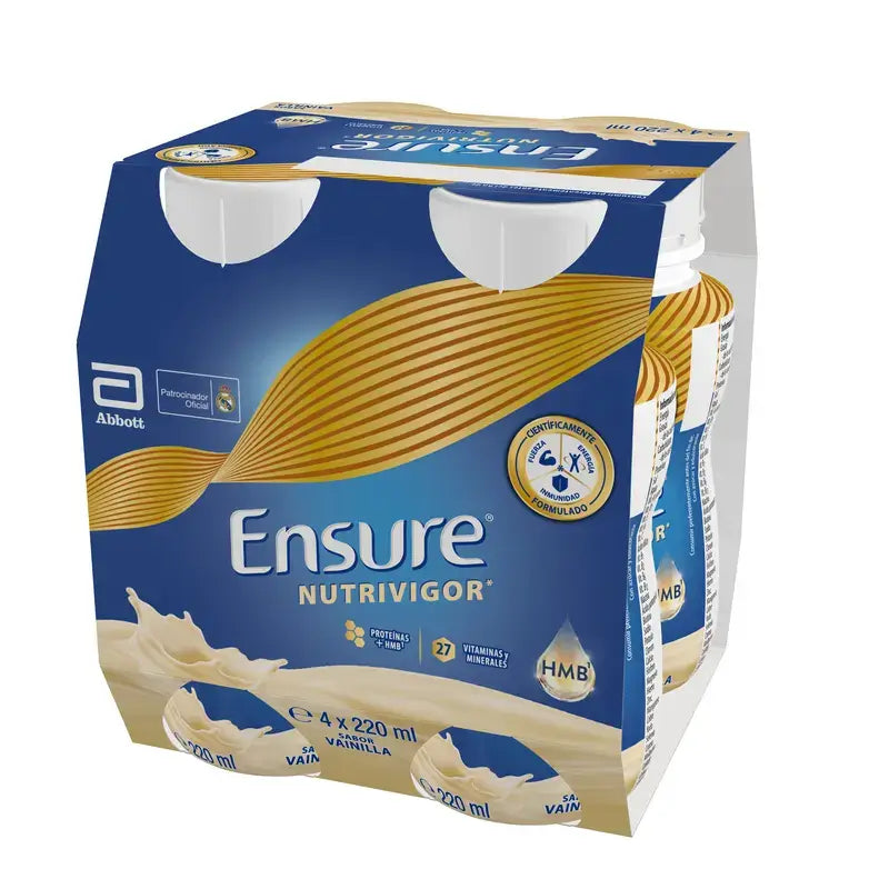 Ensure Nutrivigor Vanilla Milkshake Adult, 4 Bottles x 220 ml