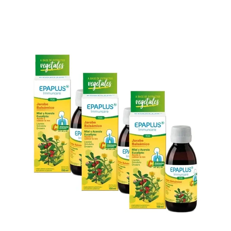 Epaplus Immuncare Cough Syrup for Adults, Lemon Flavour, 150 ml, pack of 3