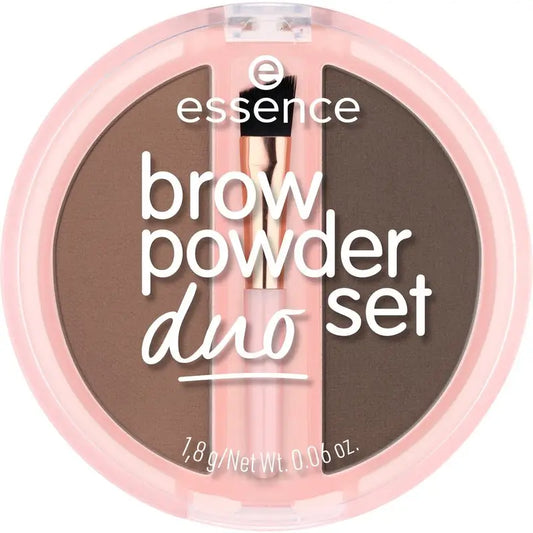 Essence Eyebrow Powder Duo Set 02 Brown, 1.8 g