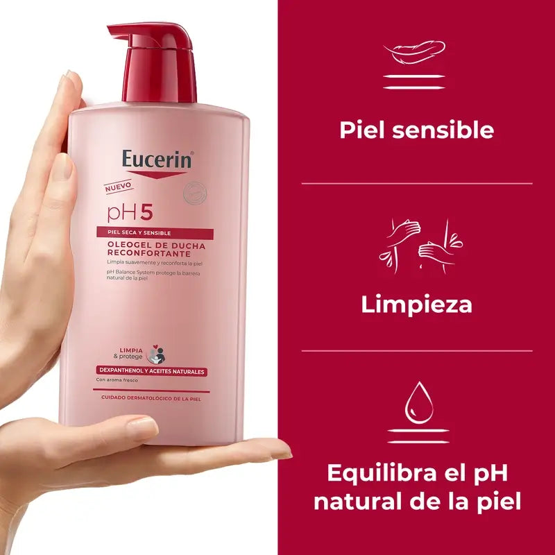 Eucerin Oleogel Comforting Shower Gel , 1000 ml