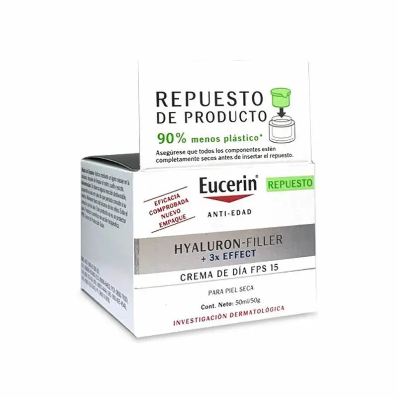 Eucerin Hyaluron Filler Triple Effect X3 Day Fps 15 For Dry Skin, 50 ml