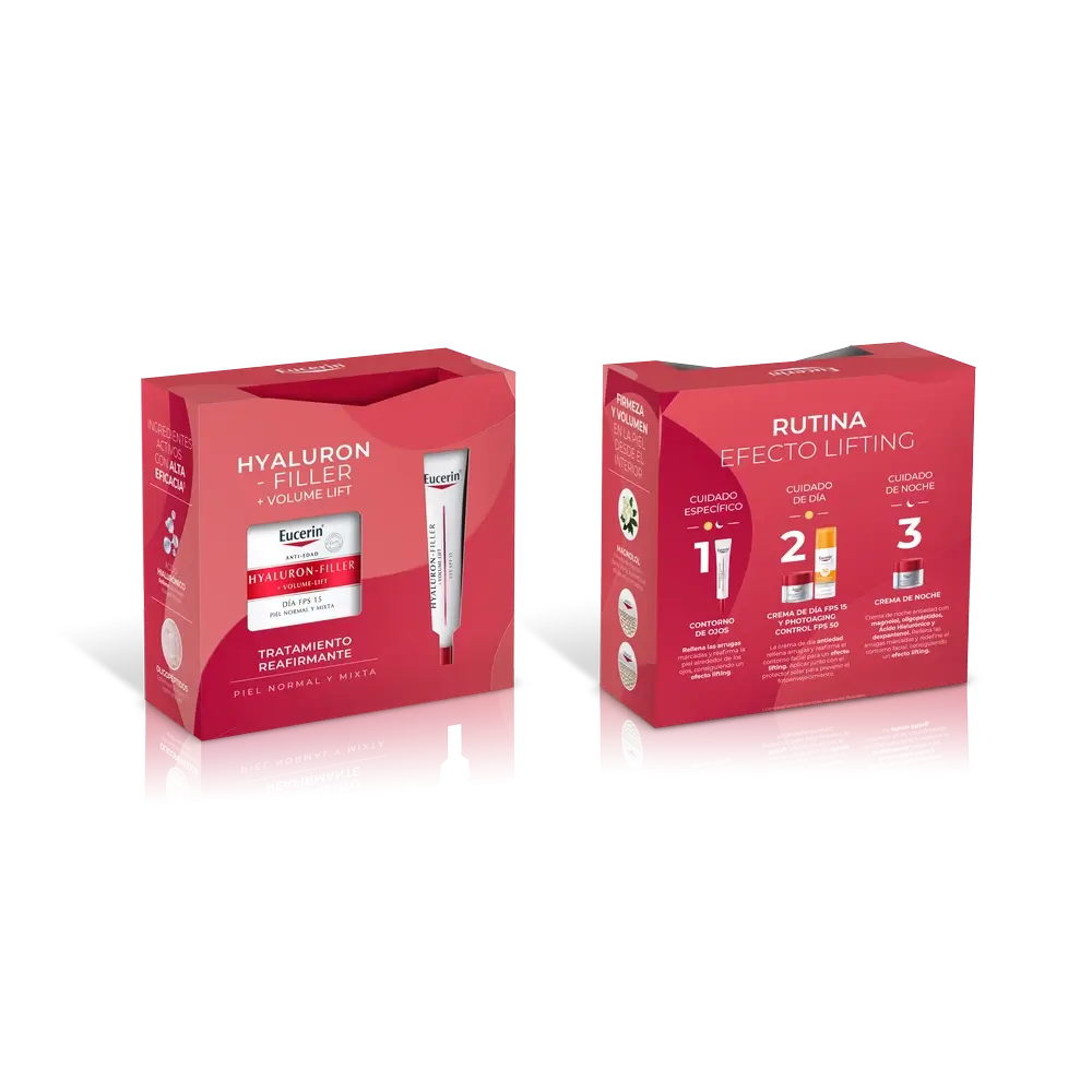 Eucerin Pack Hyluron-Filler Volume Day Cream Normal to Combination Skin SPF15 + Eye Contour 15ml