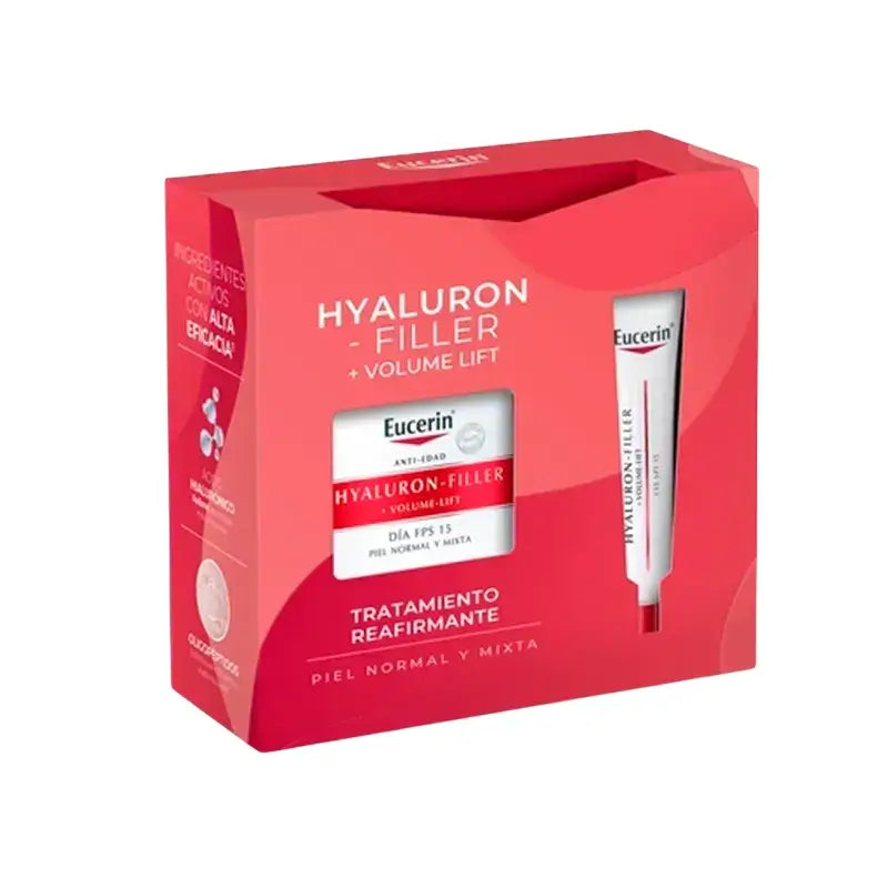 Eucerin Pack Hyluron-Filler Volume Day Cream Normal to Combination Skin SPF15 + Eye Contour 15ml