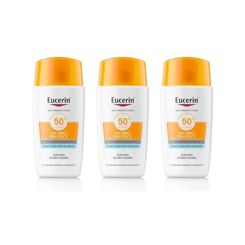 Eucerin Solar Face Hydro Protect Fluid Spf50+, 3X50 Ml