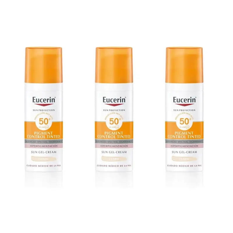 Eucerin Solar Face Pigment Control Fluid Fps50+ Tinted Light, 3X50 Ml