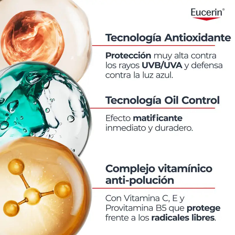 Eucerin Sun Face Oil Control Uv Serum Spf50+ , 30 ml
