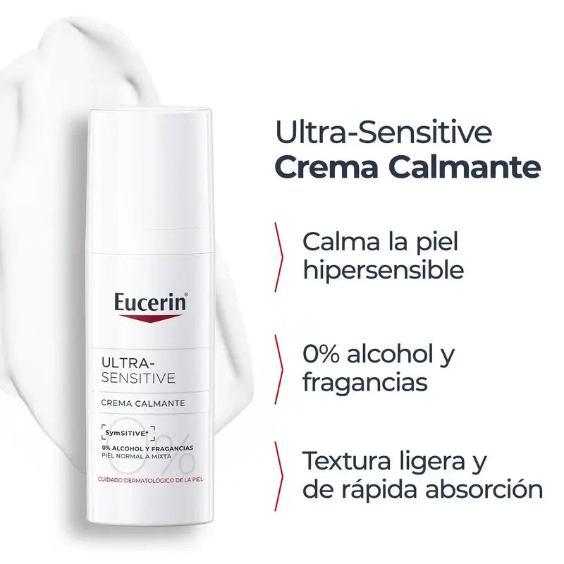Eucerin Ultra-Sensitive Soothing Cream for Normal to Combination Skin, 50 ml