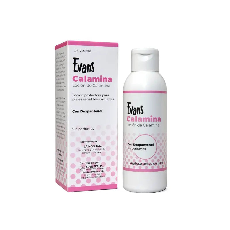 Evans Calamine Lotion with Dexpanthenol, 125 ml