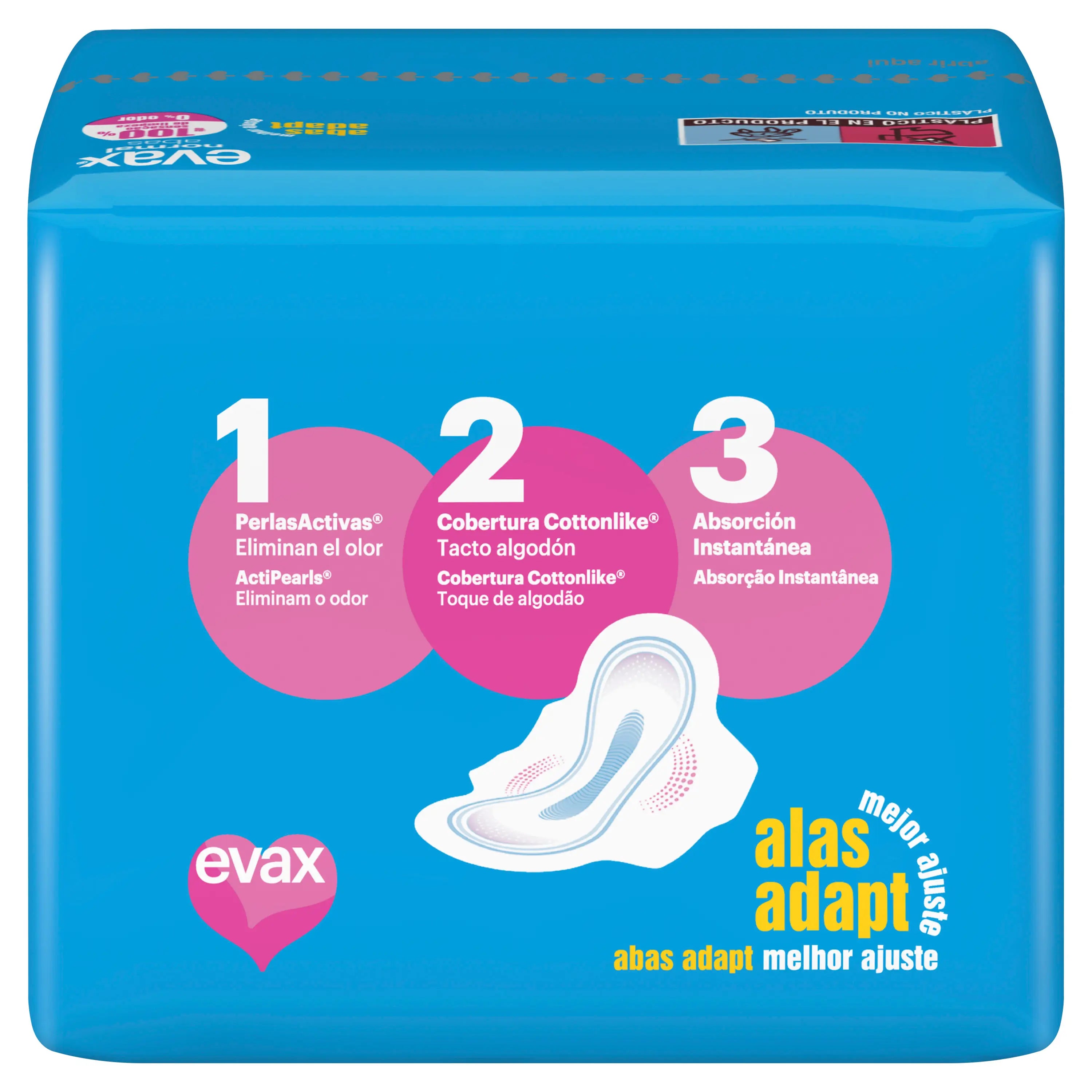 Evax Cottonlike Pads Normal Day With Wings , 19 units