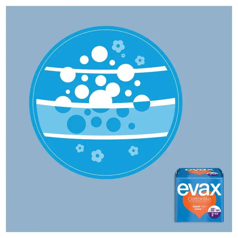Evax Cottonlike Super Pads with Wings 12 Units
