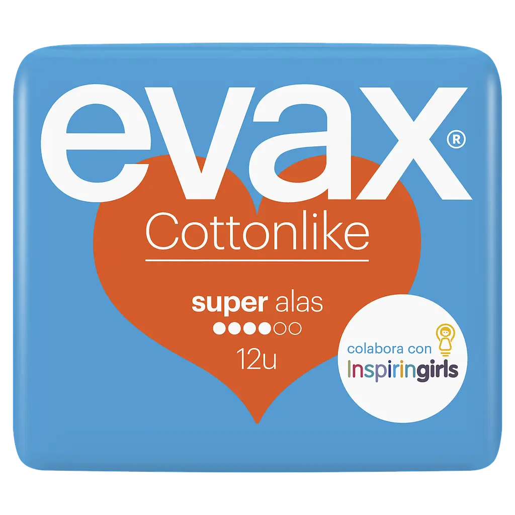 Evax Cottonlike Super Pads with Wings 12 Units
