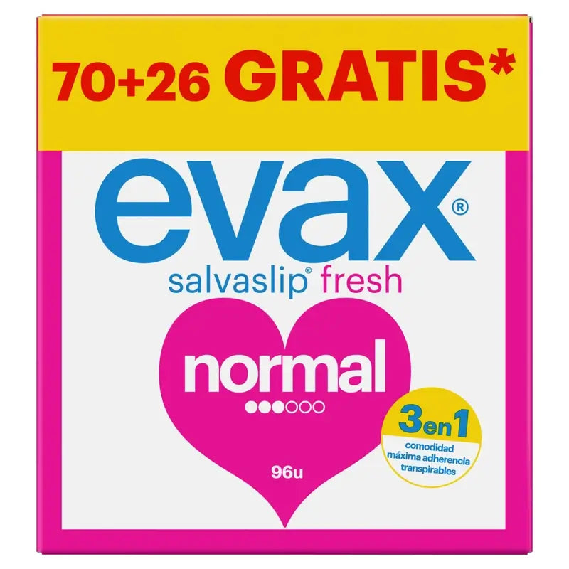 Evax Normal, No Odor System, 96 Units panty liners