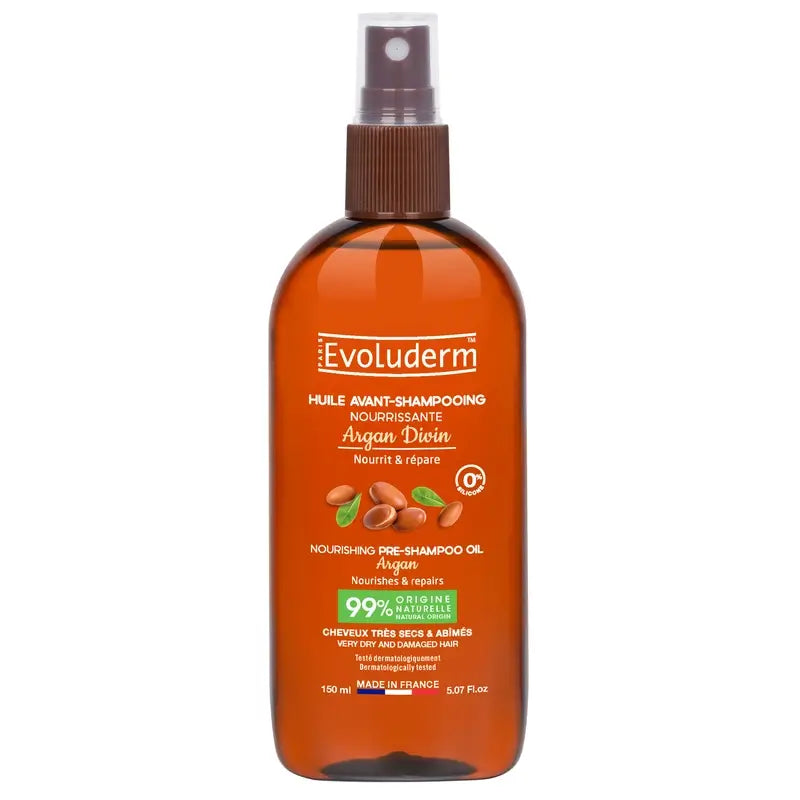Evoluderm Argan Divin Nourishing Pre-Shampoo Oil, 150 ml