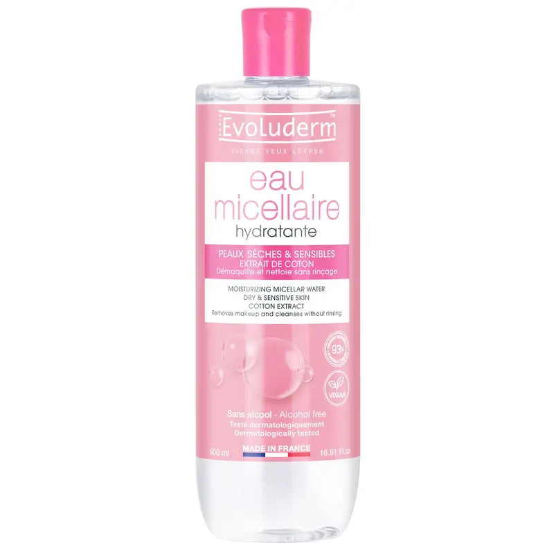 Evoluderm Micellar Water for Dry/Sensitive Skin, 500 ml