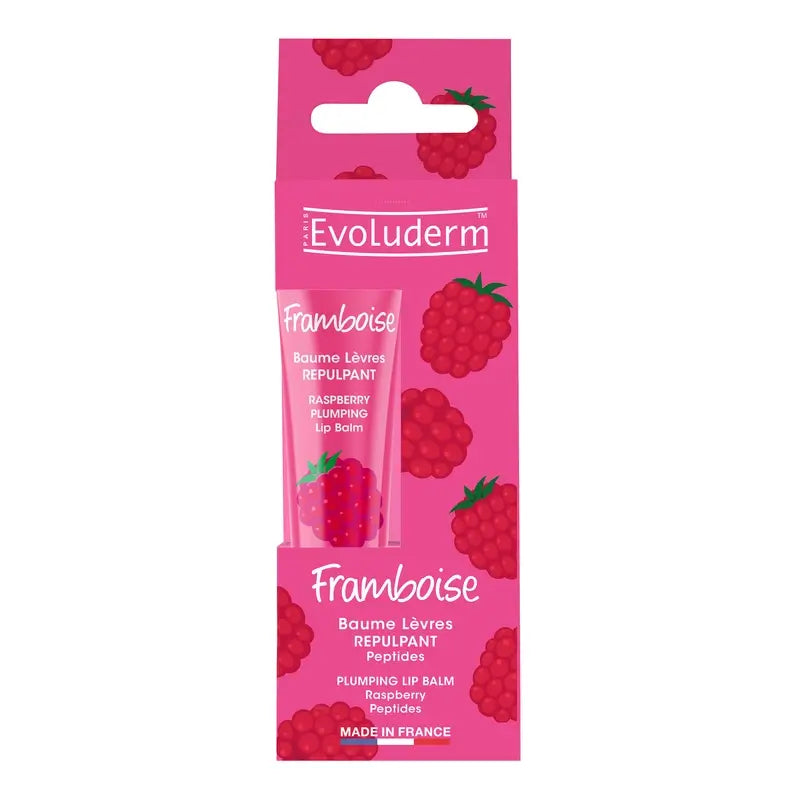 Evoluderm Replenishing Lip Balm - Raspberry / Peptides, 15 ml