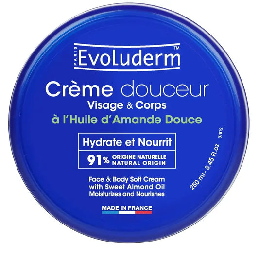 Evoluderm Almond Sweet Face & Body Cream, 250 ml