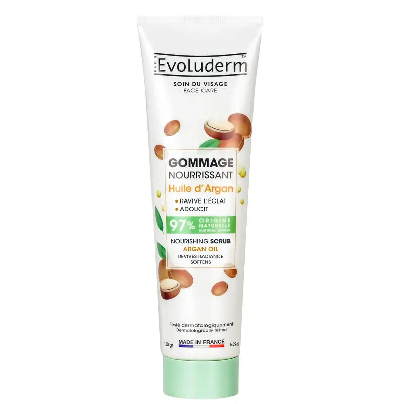 Evoluderm Argan Oil Nourishing Facial Exfoliator, 150 g