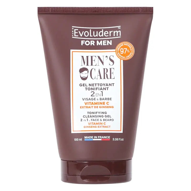 Evoluderm Toning Cleansing Gel - For Men, 100 ml