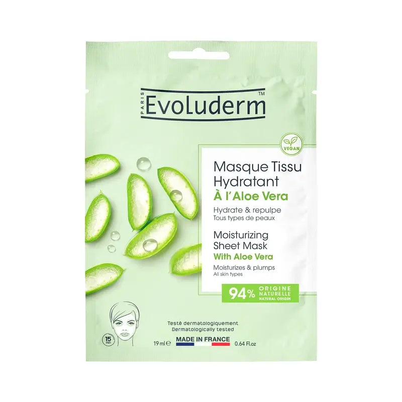 Evoluderm Aloe Vera Sheet Mask, 1pc / 19