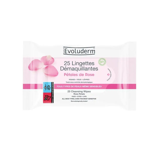 Evoluderm Cleansing Wipes For All Skin Types - Douceur Amande, 25 pcs