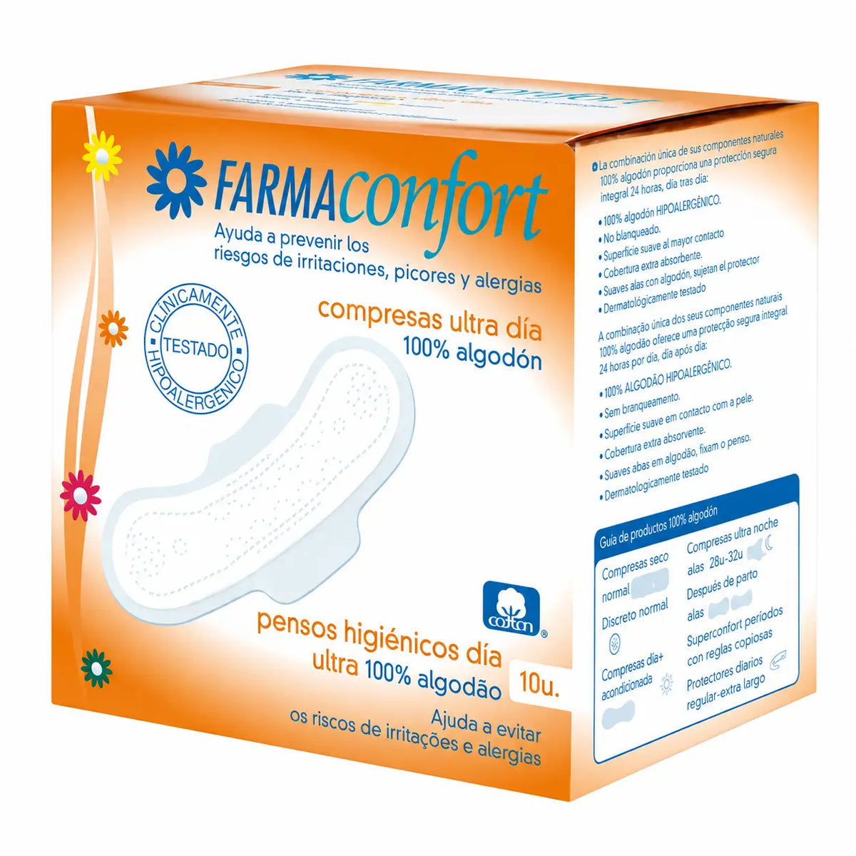 Farmaconfort 100% Cotton Ultrafine Compresses for Day Use