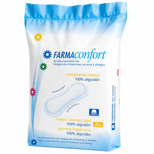 Farmaconfort Feminine Hygiene Pads Classic Anatomical 20 units
