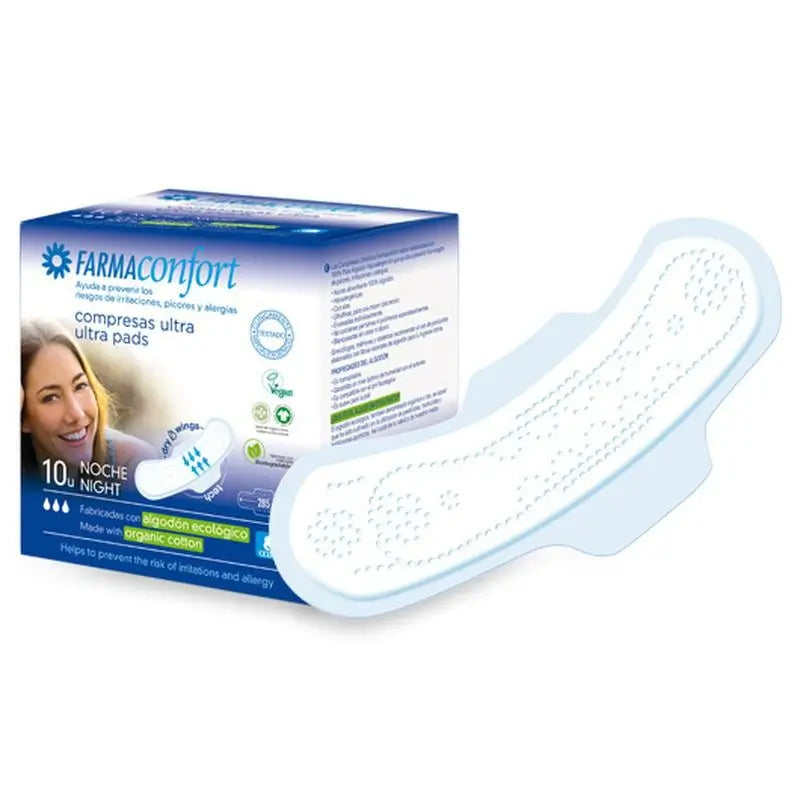 Farmaconfort Compresas Ultrafinas Noche, 10 units