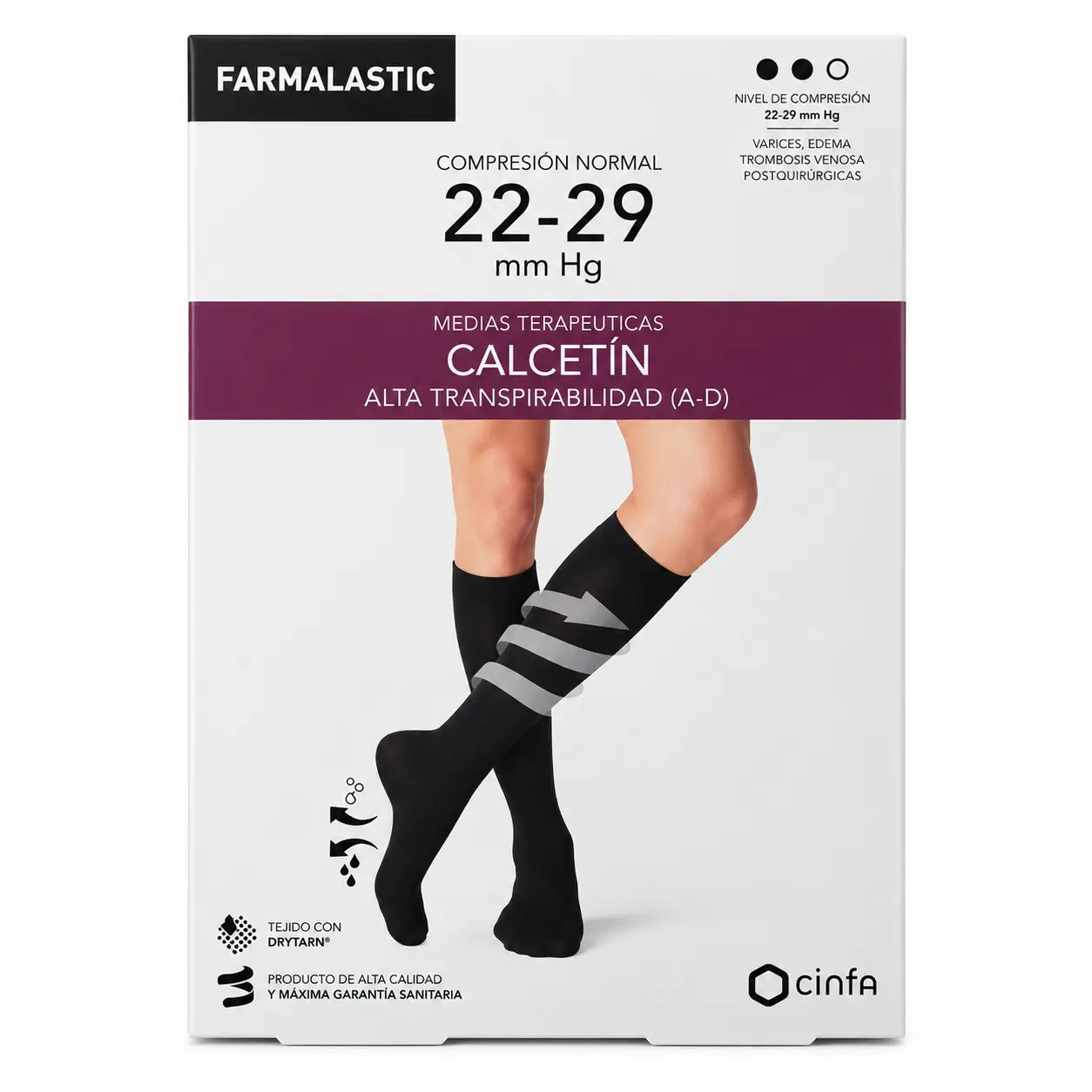 Farmalastic Compression Socks Normal Compression Antibacterial