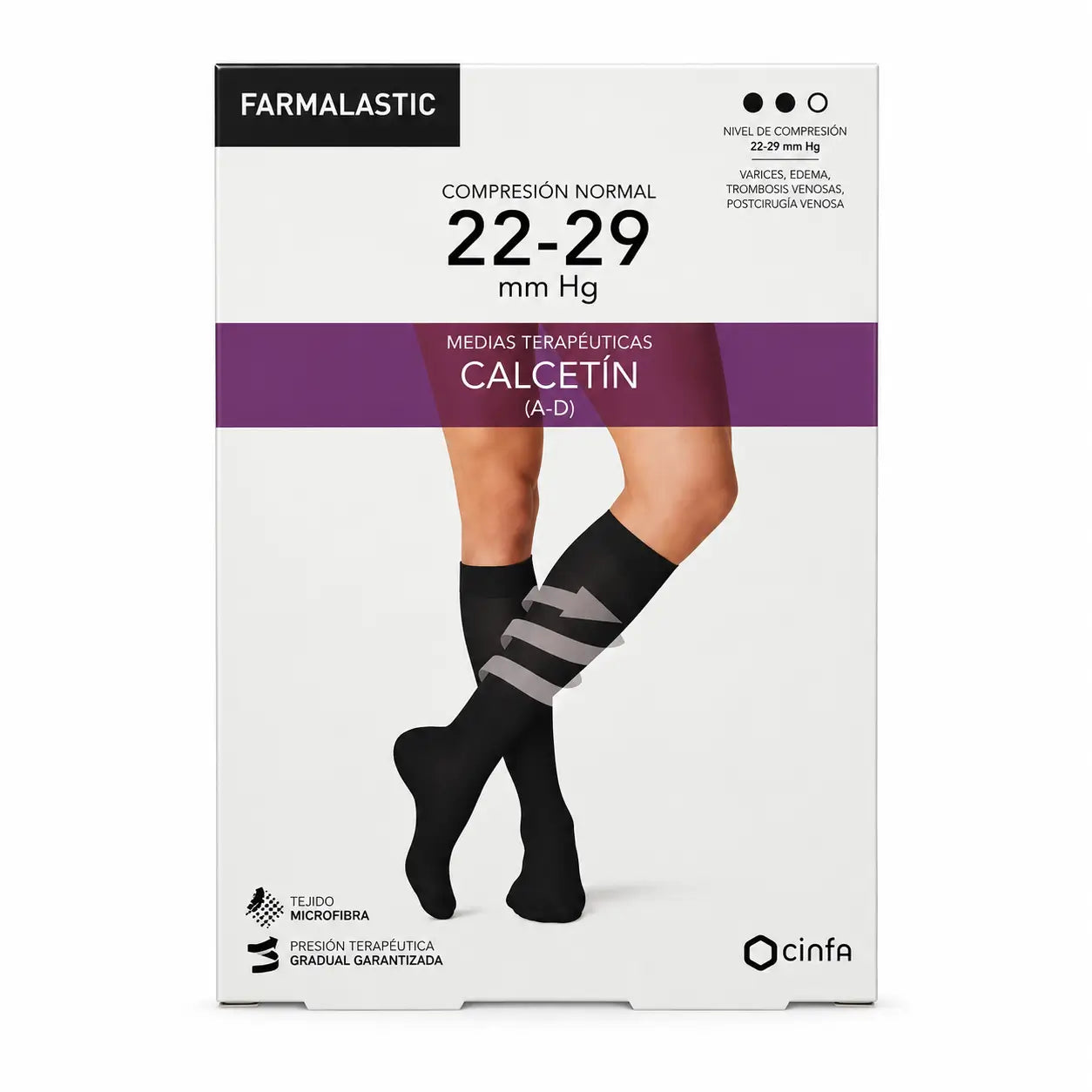 Farmalastic Black Socks Large Size