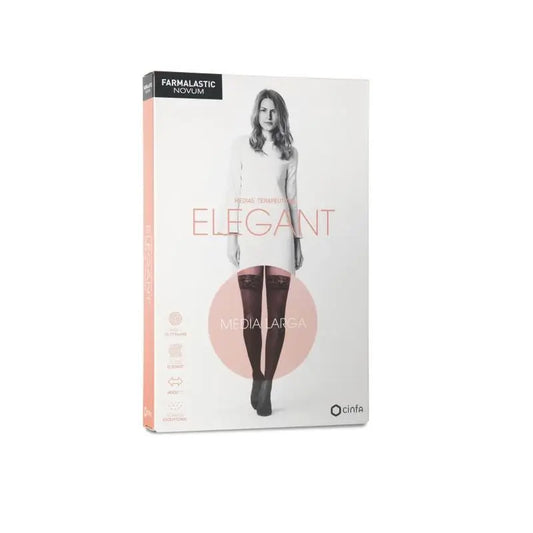 Farmalastic Novum Elegant Long Light Compression Lightweight Compression Caviar Colour, Size 0