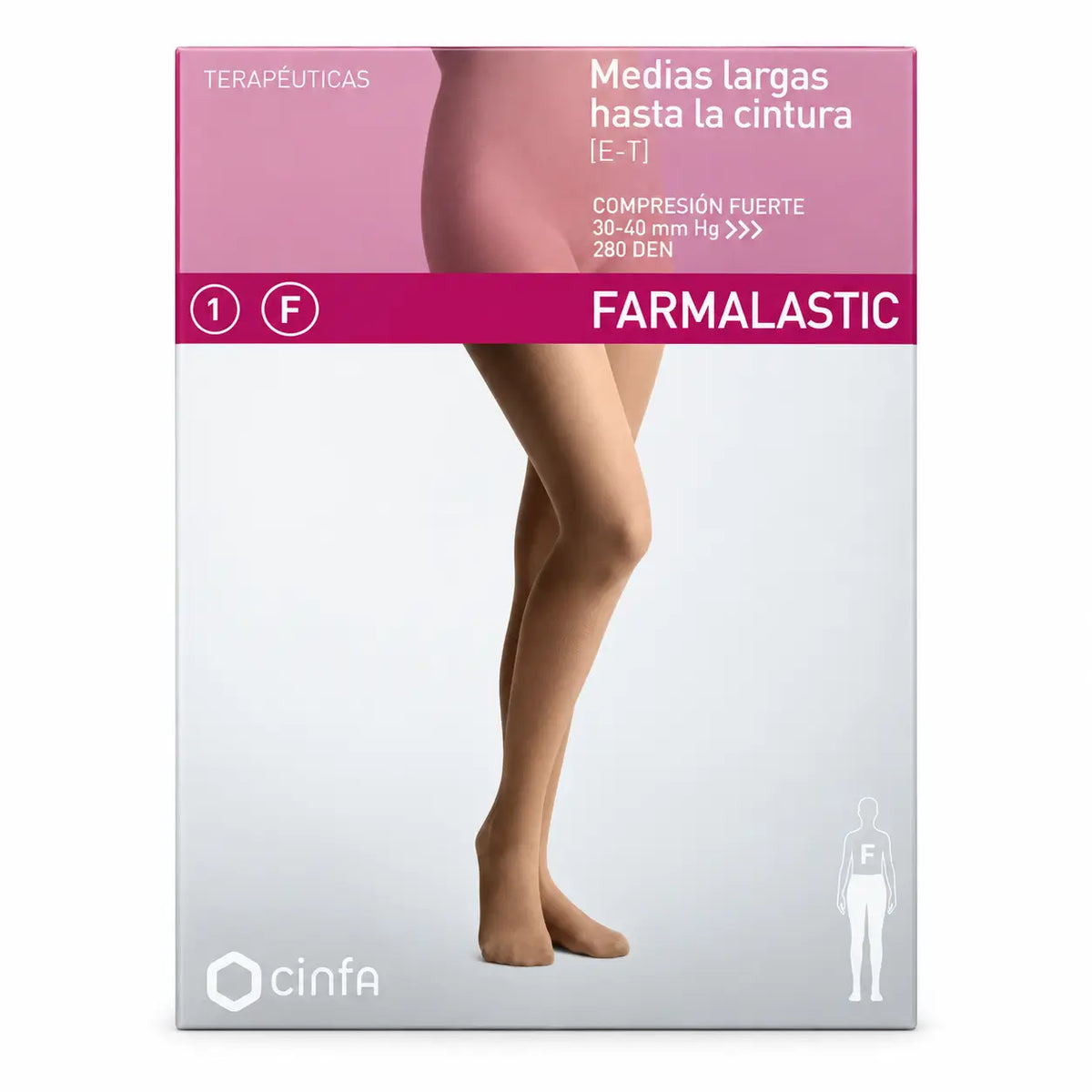 Farmalastic Panty Normal Compression Beige, Large Size