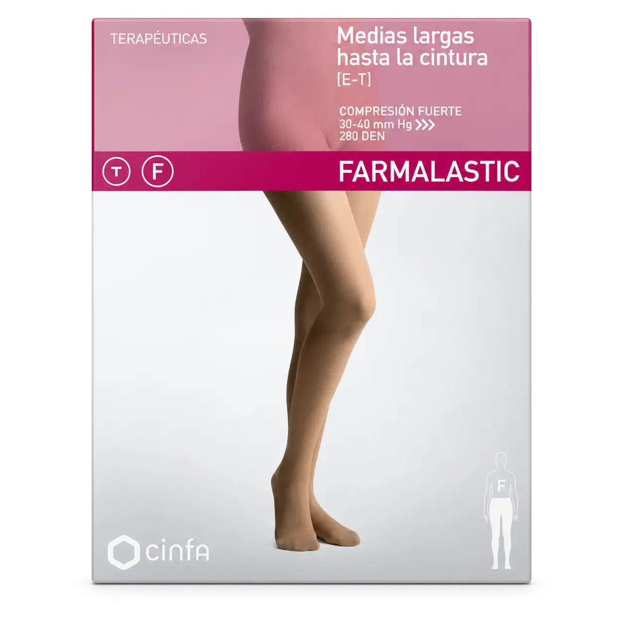 Farmalastic Compression Pantyhose Normal Compression Beige, Size XL