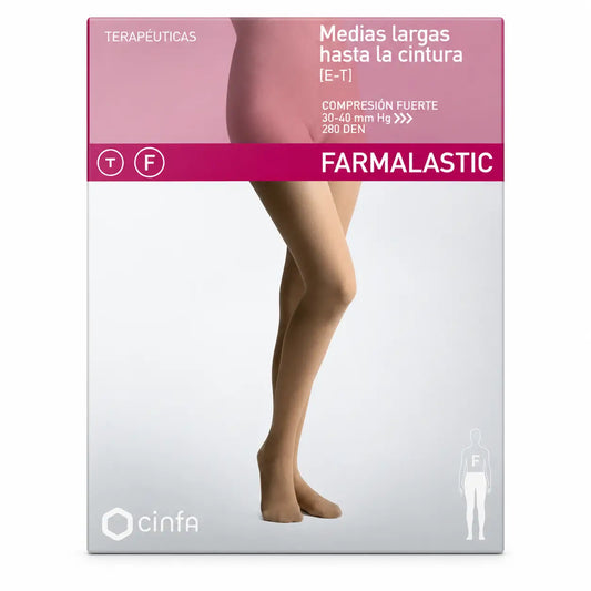 Farmalastic Compression Pantyhose Normal Compression Beige, Size XL