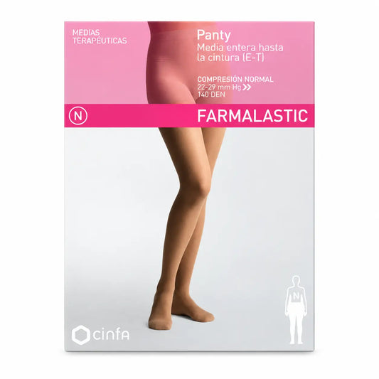 Farmalastic Compression Pantyhose Normal Compression Camel, Large Size